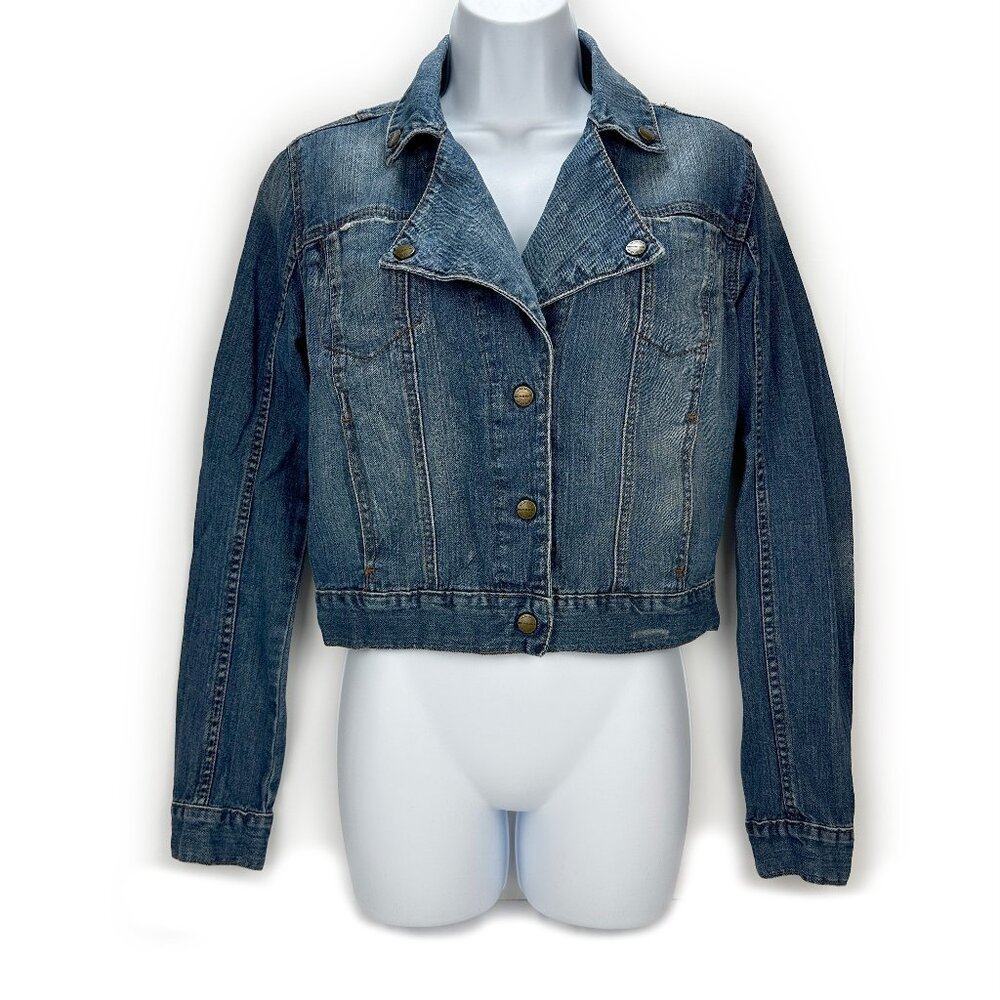 ❣️SOLD❣️ Crop Trench Jean Jacket Denim Jacket